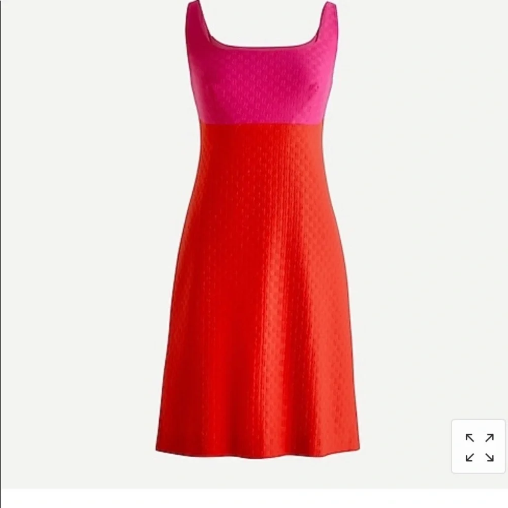 J. Crew Pink and Red Midi Dress